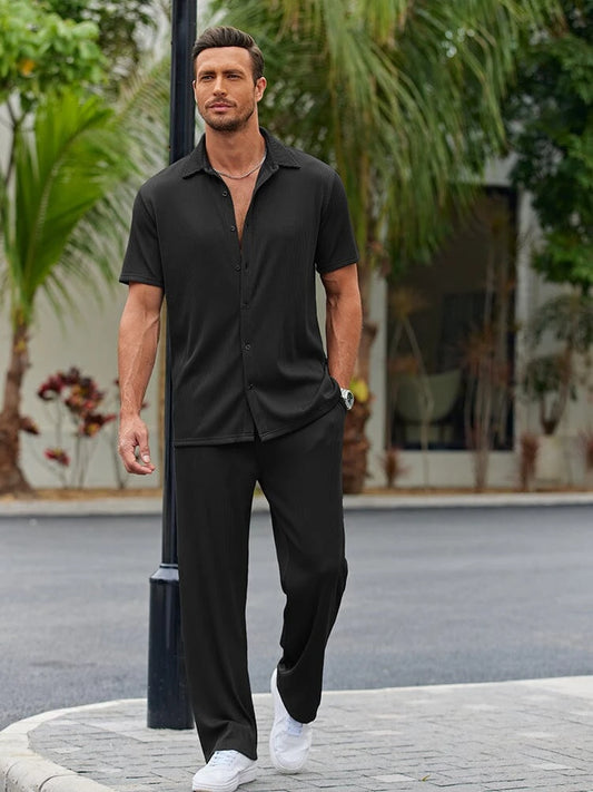 Casual Loose Fit Shirt Set