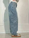 Rhinestone Embellished High Waist Wide Leg Jeans