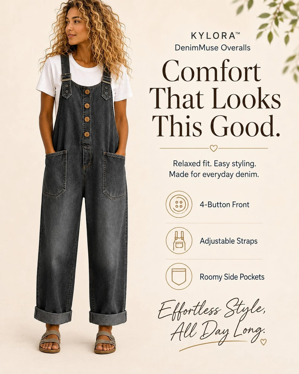 Casual Denim Overalls